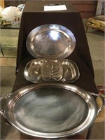 3 Silver Plate Trays