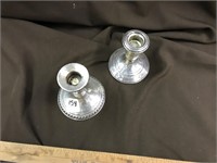 2pc Sterling Weighted Candle Stands