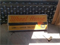 Wheel Horse sign, lighted