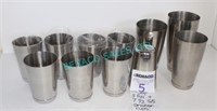 LOT, 3X FULL SIZE + 7 1/2 S/S SHAKER CUPS