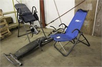 Inversion table., Body Works Pro, and  Ab-lounger