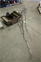 Assorted Fishing Poles, Reels & Metal Tackle/Tool