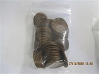 50 Wheat Pennies 1950's