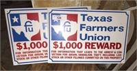 Texas Farmers Union Advertising Sign