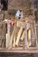 Box Crate with Hammers, Mallet & Hatchet