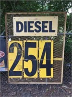 Diesel Gas Price May Advertising Sign