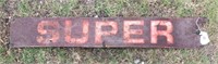 Metal "Super" Tractor Sign