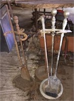 Antique Fireplace Tool Stand-Cast Iron,