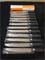 Set of 12 kiwi stainless steel kitchen knives