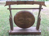 Gong on Wood Base