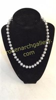 14k Cultured Grey Pearl Necklace