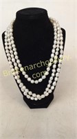Cultured White Baroque Pearl Necklace