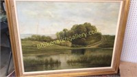 Large Oil on Canvas Landscape