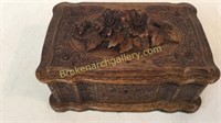 Carved Tramp Art Style Table or Sewing Box