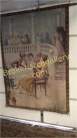Large Painted Tapestry Signed Ricca
