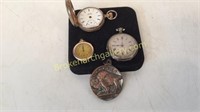 3 Cased Watches, Oversized Coin