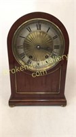 French Mantel Clock, Mahogany Case