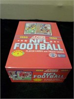 Sealed Box of score 1990 NFL football cards