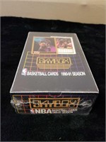 Sealed box of Skybox 1990 to 91 season basketball