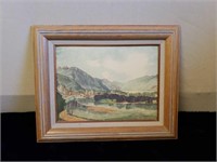 VIntage framed print. "View of Trent" by