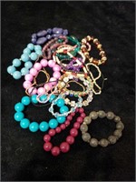 Collection of various beaded bracelets