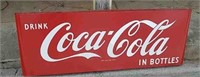 Large Coca Cola Cooler Panel Framed As Sign