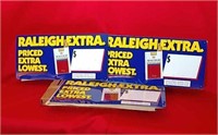 Three New Old Stock Raleigh Cigarette Signs