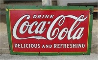 1933 Double Sided Porcelain Coca Cola Sign