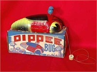 Vintage Dippee Bug Toy With Original Box