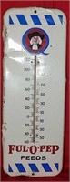 Vintage Ful-o-pep Feeds Thermometer