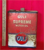 Two,gallon Gulf Supreme Oil Can