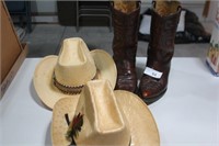 vintage boots and hats