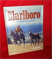 Vintage Tin Morlboro Sign 
Measures