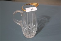 Signed crystal water pitcher