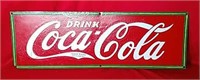Single Sided Porcelain Coca Cola Sign 
Sign Has