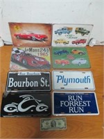 Lot of Metal Signs & Novelty/Collector License