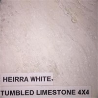 180 Sqft Of 4x4 Limestone Tile, Retail:$340.20