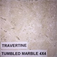 420 Sqft Of 4x4 Marble Tile, Retail:$793.80
