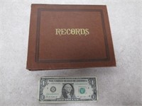 Record Book w/ Vintage Pop 45 RPM Records -