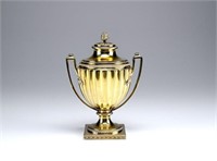 French 19th C silver urn form caddy