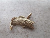 14K Marked Fish Pendant - Non-Magnetic -