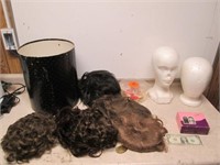 Lot of Wigs & Styrofoam Mannequin Heads