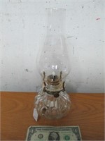 Vintage Lamplight Glass Oil Lamp w/ Glass