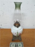Vintage P & A Mfg Oil Lamp w/ Glass Chimney