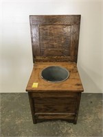 Oak potty chair
