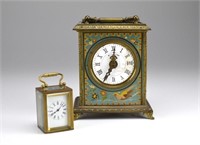 Two antique French mantel clocks