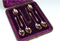 Cased set of Victorian silver apostle spoons