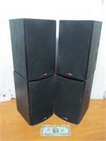4 Polk Audio  T15 Black Speakers - Untested