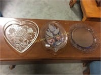 3 nice glass platters
