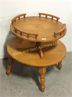 Unique 2 level wooden table